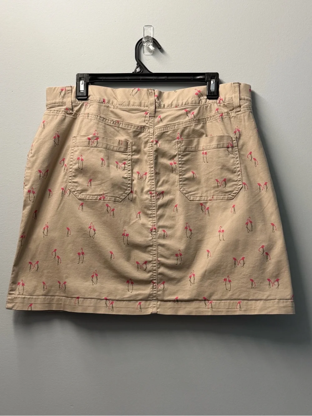 croft & barrow Beige Skort with Pink Flamingo Print - Picture 2 of 11